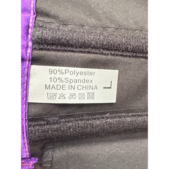 Black & Purple🌿Satin Corset Bustier Lace-Up Back Gothic Corset Cosplay Costume - Picture 5 of 6